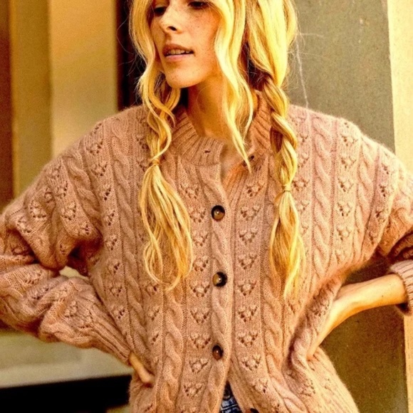 Doen Sweaters - DOEN Cardigan Adler Knit Clay Pink